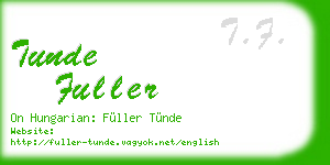 tunde fuller business card