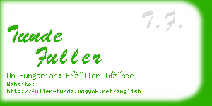 tunde fuller business card